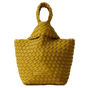 NEW NAGHEDI kyoto clutch handwoven chartreuse